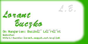 lorant buczko business card